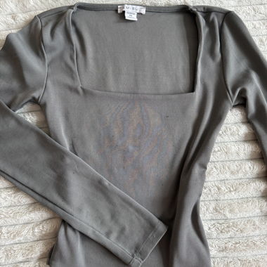 Graues Amisu Langarmshirt XS