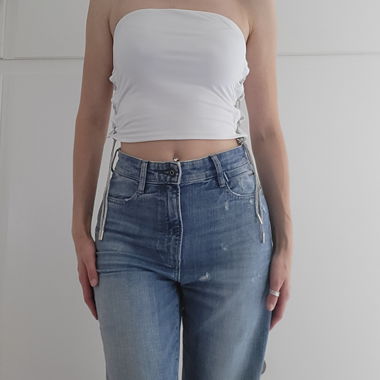 Haut bandeau blanc