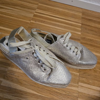 Scarpe platform Replay argento