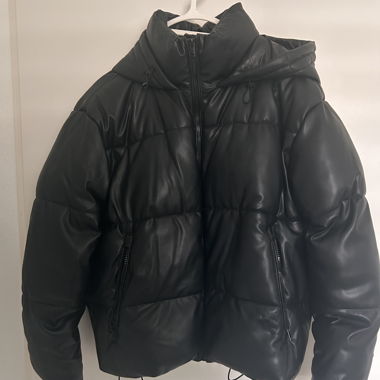 Leather Puffer Jacket