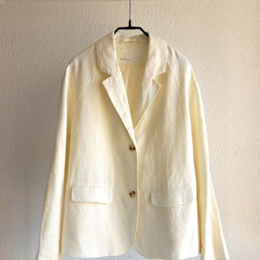 Oak & Fort creme reines Leinen Oversize Blazer XXS