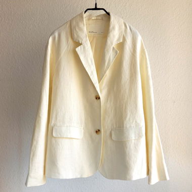 Blazer oversize en lin pur crème Oak & Fort XXS