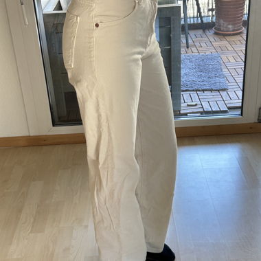 Mango Denim creme-weisse Jeans