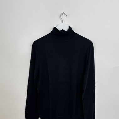 Pull col roulé Sisley noir