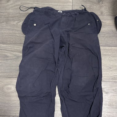 Pantaloni cargo paracadute blu navy 