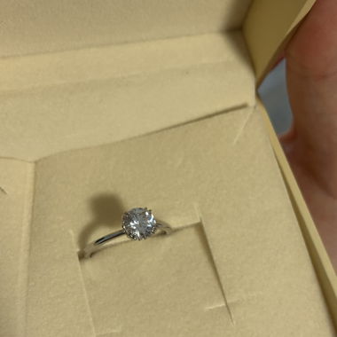 Silver Solitaire Ring