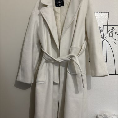 Manteau long Pull&Bear écru