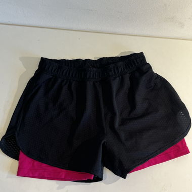 Short sportivi nero/rosa