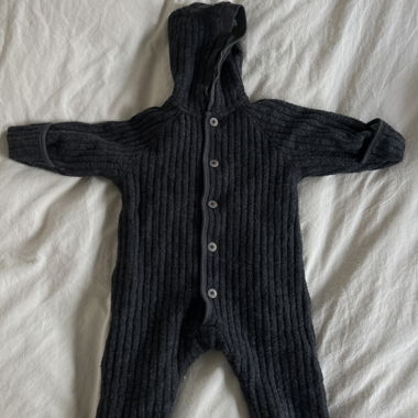 Baby Wool Jumpsuit with Hood