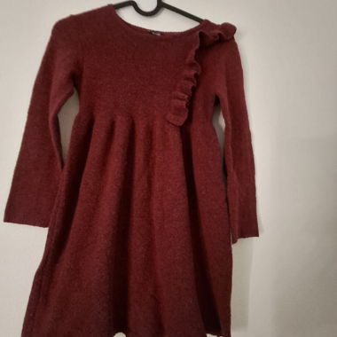 Vestito maglione bordeaux bambina KIABI 8A