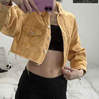 Veste courte en denim Zara