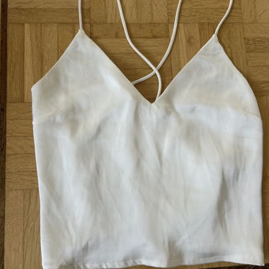 Top Camisole in Raso Bianco