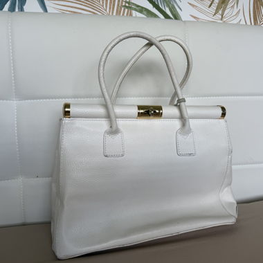 White Leather Handbag