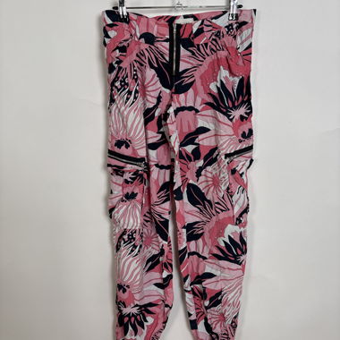 Pantaloni cargo con motivo rosa