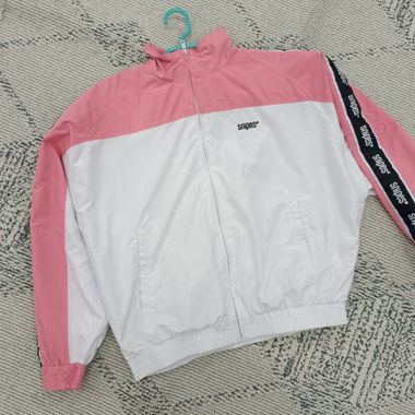 Giacca da allenamento Snipes rosa/bianco