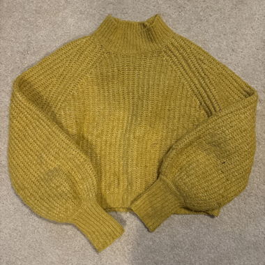Maglione in maglia giallo