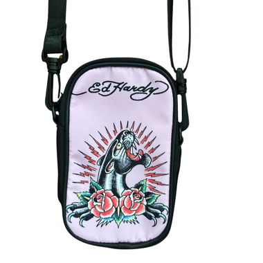 Ed Hardy Unisex Jaguar Rose Tattoo Umhängetasche