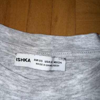 T-shirt gris basique Bershka XS