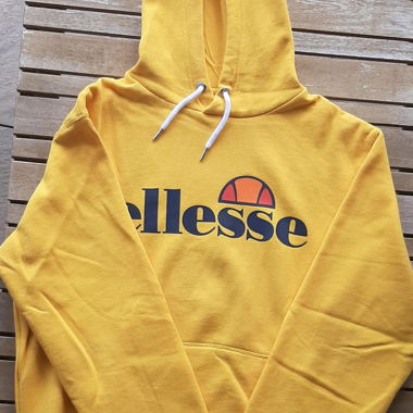 Felpa con cappuccio ellesse gialla taglia XL