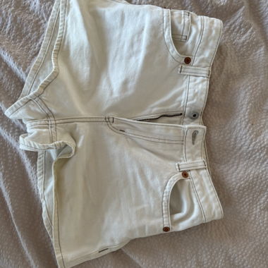 Shorts en denim blanc