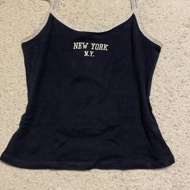 navy new york tank top