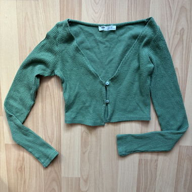 Gilet vert crop top