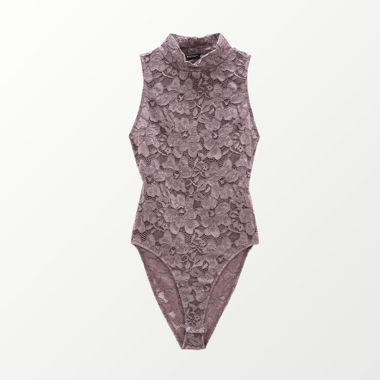 Body in pizzo mauve Zara