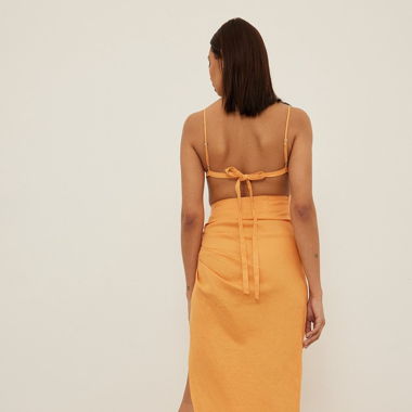 Leinenkleid Rückenfrei