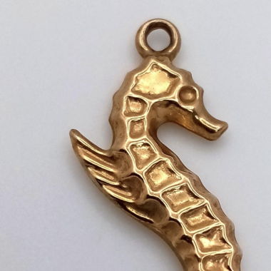 Breloque Hippocampe en Or 9ct