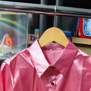Satin Bluse Pink