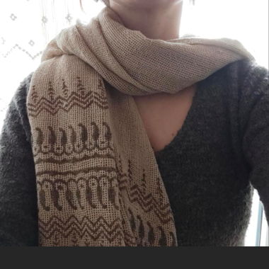 Boho natural scarf made of 100% cotton 