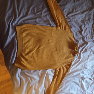 Pull col roulé camel