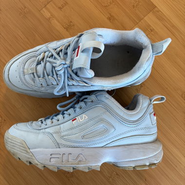 FILA Disruptor baby blue sneakers