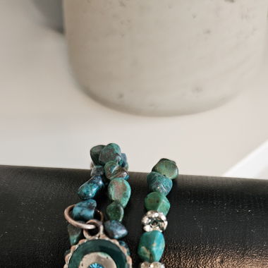 3 bracelets en pierre de Chrysocolle