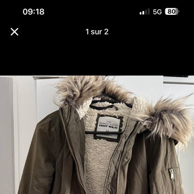 Veste kaki fourrée