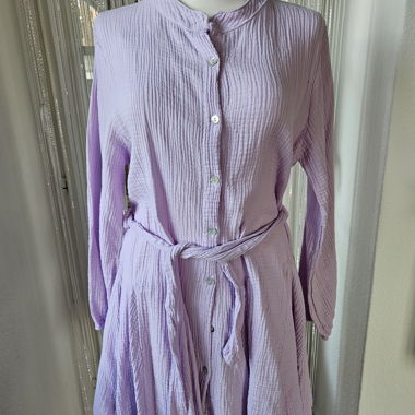Musselin Kleid in Flieder