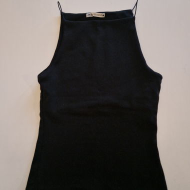 Top a spalline nero Zara Tg. S