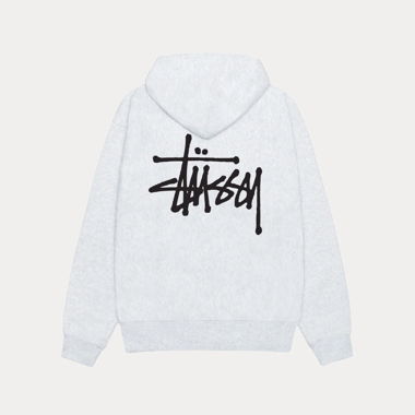 basic stüssy hoodie grey