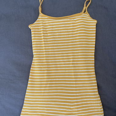 Crop Top Gelb gestreift 