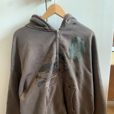 Mosquets BROWN ZIP HOODED "LANDSCAPE