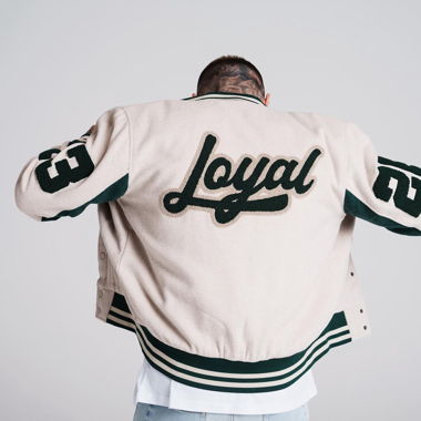 Loyal Athletics College Jacket Beige & Green