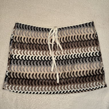 Crochet Mini Skirt with Underskirt