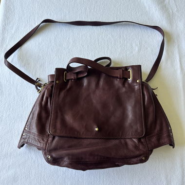 Sac en cuir Johan bordeaux de Jérôme Dreyfuss