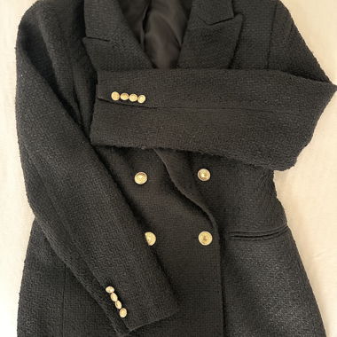 Blazer noir en bouclé