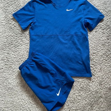 Ensemble t-shirt short Nike Running bleu taille S