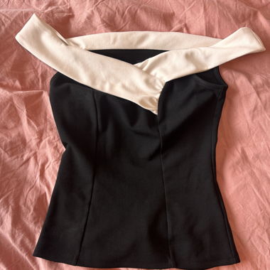 Off-Shoulder Black Top