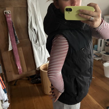 Zara gilet with hood