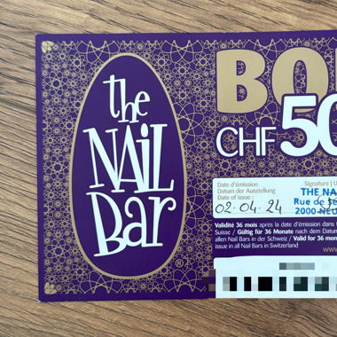 Carte cadeau The Nail Bar - 50CHF