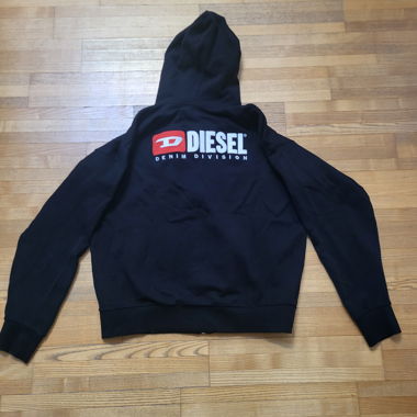 Diesel black zip hoodie