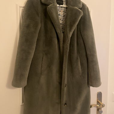Cappotto Teddy in ecopelliccia Oakwood turchese S